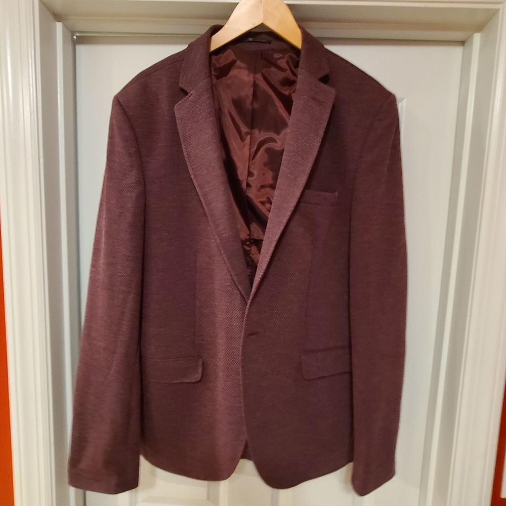 Paul Parker 44R suit jacket blazer with elbow patches.